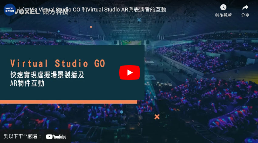 展示Viz Virtual Studio GO 和Virtual Studio AR與表演者的互動
